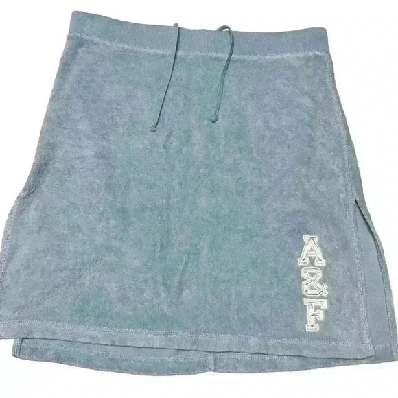 VTG Y2K Abercrombie & Fitch Baby Blue Terry Cloth Skirt Size M - Picture 4 of 9